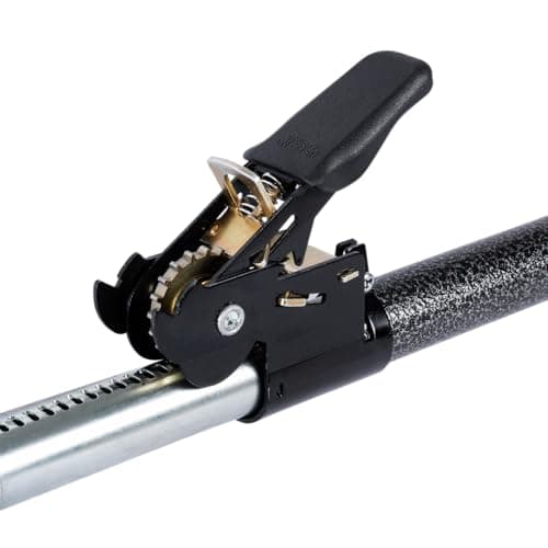 Keeper Adjustable Ratcheting Cargo Bar, 40-70 in — Contractor truck setup, in the right order
